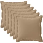 vidaXL Kussensloop 6 st HOUTEN Taupe 55 x 55 cm Polyester