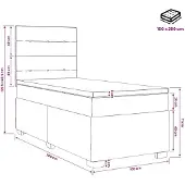 vidaXL Boxspringbed met matras Donkergroen 100 x 200 cm Fluweel
