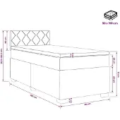 vidaXL Boxspringbed met matras Zwart 90 x 190 cm Fluweel