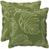 vidaXL Kussensloop 2 st HOUTEN Blad Design 30 x 30 cm Polyester