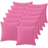 vidaXL Kussensloop 12 st HEERLEN Roze 40 x 40 cm Polyester