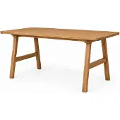 AEA Moderner Gartentisch Esstisch Braun Holz Design Terrasse