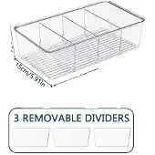 OEM Opbergboxen, transparant design, herbruikbare organizer, transparant, 2-delig