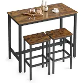 Vasagle Industriële look bartafel met 2 barkrukken