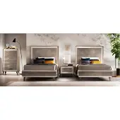 AEA Italienische Möbel Designer Schlafzimmer Nachttische Bett 3tlg. Garnitur Betten