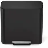 Simplehuman Prullenbak Mini Recycler Matzwart 7,5+7,5L