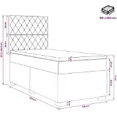 vidaXL boxspringbed met matras, donkergroen, 100 x 200 cm, fluweel