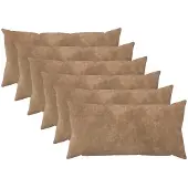 vidaXL Kussensloop 6 st HEERLEN Taupe 40 x 70 cm Microfiber Fleece
