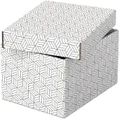 Esselte Home Kleine Opberg- en Geschenkdoos met Deksel, Set van 3 Stuks - Geschenkverpakking - 100% Gerecycled Karton en 100% Recyclebaar - Wit