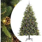 Syfax Kunstmatige Scharnier Kerstboom met Cones Groen 240 cm