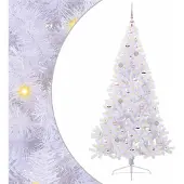 vidaXL Kunstkerstboom met 300 LED Wit 180 cm PVC en Staal