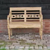 LivingFurn - Tuinbank Stations Bench - 45x100x75 - Teakhout