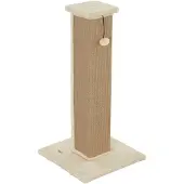 PawHut Cat Scratching Post-Spanplatte, Naturjute-41 x 41 x 81 cm-Beige