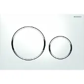 Geberit Sigma 20 bedieningsplaat kleuren:plaat-ring-knop Wit-Chroom-Wit