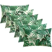 vidaXL Kussensloop 6 st HEERLEN Bladpatroon 30 x 50 cm Polyester