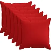 vidaXL Kussensloop 6 st HOUTEN Rood 55 x 55 cm Faux Linnen