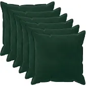 vidaXL Kussensloop 6 st HOUTEN Donkergroen 55 x 55 cm Fluweel