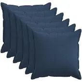 vidaXL Kussensloop 6 st HOUTEN Blauw 55 x 55 cm Faux Linnen