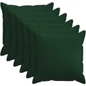 vidaXL Kussensloop 6 st HOUTEN Donkergroen 55 x 55 cm Faux Linnen