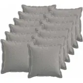vidaXL Kussensloop 12 st HOUTEN Wolkgrijs 45 x 45 cm Faux Linnen