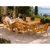 AEA Gartenlounge Set Gartentisch Gartenstühl Modern Holz