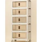 Merkloos Solidchoice - Vouwbare Opbergdoos met Deksel en Wielen, 125L