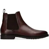 Manfield Bruine leren chelsea boots | Maat 46