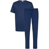 Mey Pyjama kort 'Solid Night' donkerblauw