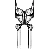 Hunkemoller Ouvert 'Olivia Bustier' zwart