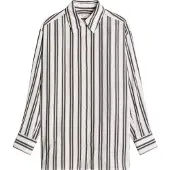 Marc O'Polo Blouse lichtblauw / antraciet / wit