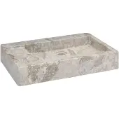 vidaXL Gootsteen 58x39x10 cm marmer grijs