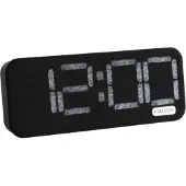 Karlsson Roanne LED Wekker | 17.6x6.6x3cm | Zwart