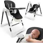 Nukido 700800 Kinderstoel en wipstoel Elite 3-in-1, zwart