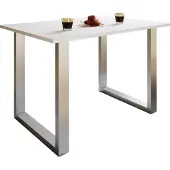 VCM Premium houten eettafel, model Xona, kleur zilver