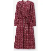 Sissy-Boy Donkerrode jurk met bloemenprint | Maat: L