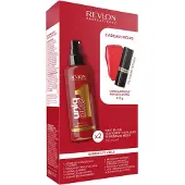 Revlon Uniq One Hair Treatment 2x150ml + Lipstick