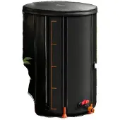 OEM Regenwateropvangvat, 201 liter inhoud, draagbaar ontwerp, zwart