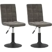vidaXL Eetkamerstoelen draaibaar 2 st fluweel donkergrijs