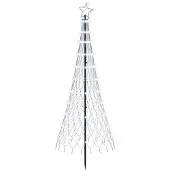 vidaXL LED kerstboom 180 cm 230 LED's Koel wit IJzer Zwart
