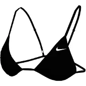 Nike Dames/Dames Logo Bikinitop (Zwart)