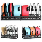 Famanu – Pannenhouder, 10 etages pannen, potorganizer, potdekselhouder, snijplank organizer, pannenhouder voor kast, lade