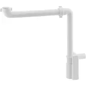 Hak Bruckner MURALES wastafelafvoer, ruimtebesparend, 5/4 inch, afvoer 32 mm, wit