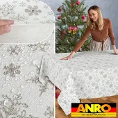ANRO Tafelkleed Sneeuwvlokken Meerkleurig 240x140cm Rechte rand Afwasbaar Waterafstotend