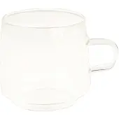 Chiato Latte glas met oor , 320 ml – transparant