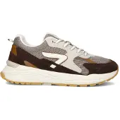 Hub Sneakers laag 'Grid' donkerbruin