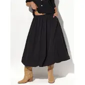 Busem Hoge Taille A-Lijn Midi Rok