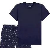 Schiesser Pyjama 'Mix & Relax' blauw gemêleerd