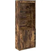 vidaXL Hoge kast 70x35x180 cm bewerkt hout gerookt eikenkleurig