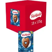 Verkade Chocoladehart Melkchocolade - 18 x 135 gram