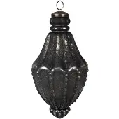 Clayre & Eef Kerstbal Overig Ø 11x22 cm Zwart Glas Kerstballen